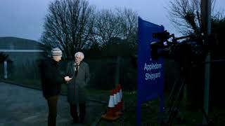 Kirk England of BBC Spotlight interviews Appledore Mayor Kenny Davis [upl. by Dolly]