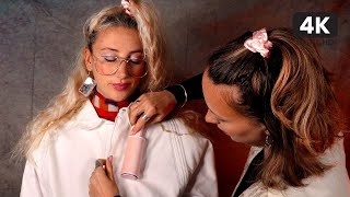 ASMR Clothing Adjustments amp Hair Fixing ✨️ 80s Awkward Yearbook Photoshoot  Real Person [upl. by Adyaj]