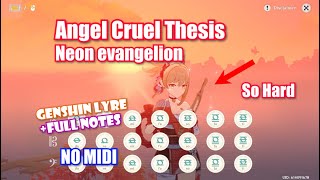 Cruel Angels Thesis  Neon Genesis Evangelion  Genshin Impact Lyre [upl. by Tildie]