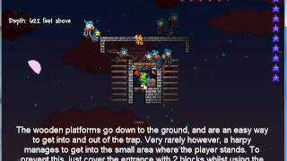 Terraria Automatic Harpy FarmTrap  Easy Feathers amp Coins [upl. by Ferri560]