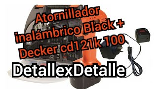 atornillador taladro blackdecker herramientas Atornillador inalambrico blackDecker 12 v cd121k [upl. by Lateehs970]