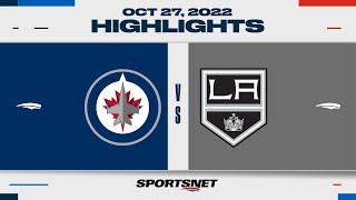 NHL Highlights  Jets vs Kings  October 27 2022 [upl. by Georgianne470]