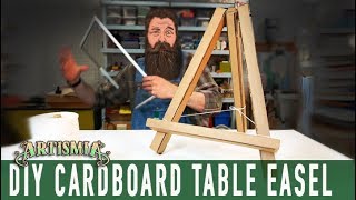 Make an Artist Table Easel  CARDBOARD HOW TO DIY [upl. by Bekah871]