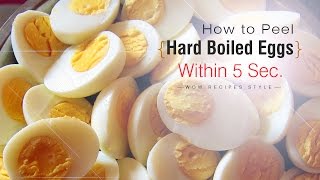 How to Peel Hard Boiled Egg Shell in 5 Seconds  Unbelievable Tips and Tricks  Online Kitchen [upl. by Korrie612]