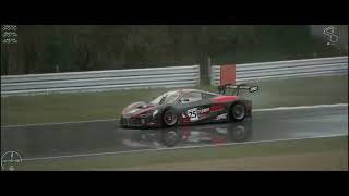 McLaren 720S GT3 Evo Endurance  Brands Hatch Heavy Rain And Flooding [upl. by Aidole]