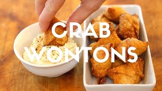 Crispy Crab Wontons with Curried Togarashi Dipping Sauce Recipe [upl. by Barcot]