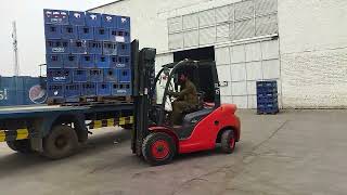 Truck Unloading Pallets Like Never Before ForkliftSkills [upl. by Mercado446]