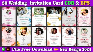 Wedding Invitation Card cdr File Free Download  Wedding Invitation Card design cdr Free Download [upl. by Anual]