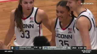 UConn Womens Basketball Highlights v Georgetown 02202022 [upl. by Karlyn]