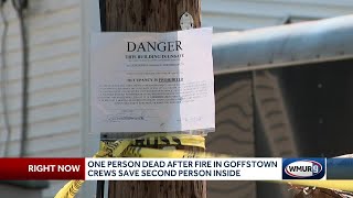 One person dead after fire in Goffstown NH Fire Marshals Office says [upl. by Demah]