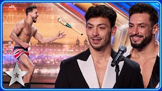 SEXY JUGGLERS Messoudi Brothers impress Judges with saucy act  Auditions  BGT 2024 [upl. by Heloise]