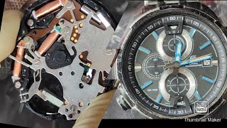 Service of Casio illuminator watch Assembly and Disassembly of Seiko SII VD57B [upl. by Arlinda603]