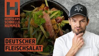 Schnelles Deutscher Fleischsalat Rezept von Steffen Henssler [upl. by Ahsrav410]