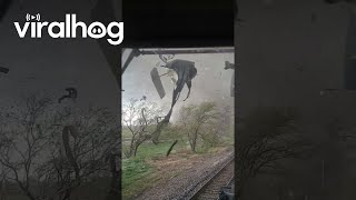 Train Conductor Finds Himself Caught In Tornados Path  ViralHog [upl. by Naugan763]