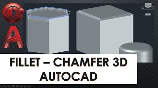 Fillet 3D en AutoCAD [upl. by Nevile433]