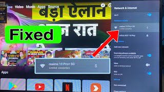 How to fix limited wifi connection on android tv  Wifi limited connection problem in android tv [upl. by Aguste]