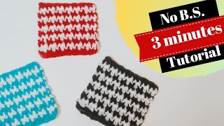 How To Crochet The Houndstooth Stitch [upl. by Eirhtug390]