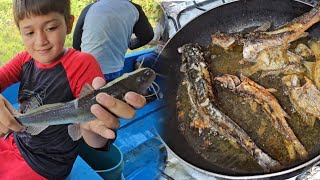 Pesca y cocina sencilla con cuerda tuvimos buenas Capturas 174 [upl. by Yelir]