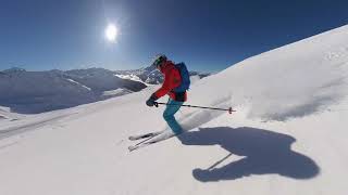 Skiing the powder in La Rosière [upl. by Lenci]