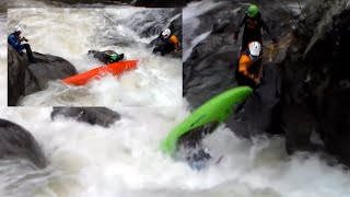 22nd Green Race Carnage at Go Left and Die Class V Whitewater Kayaking [upl. by Nivrac]