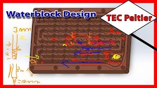 Peltier Waterblock Theory Different Channel Designs Episode4 [upl. by Nwahsel]