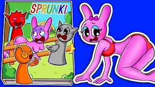 Make INCREDIBOX SPRUNKI Game Book📚 💕 Pinki stuck in the fence Sad story Squishy Surgery [upl. by Ellekcim451]