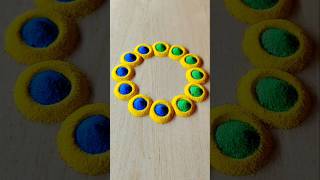 Satisfying Rangoli  Simple Rangoli  Easy Rangoli Tips and Tricks  ASMR rangoli satisfying asmr [upl. by Vrablik181]