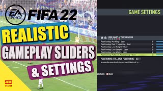 Fifa 22  Realistic Gameplay Sliders and Settings ⚽️ [upl. by Nesyaj742]