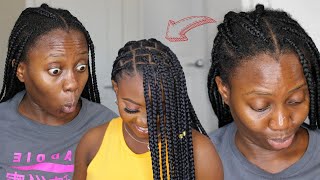 NO Rebraiding Refresh OLD Knotless Box braids to look NEW Again [upl. by Schreiber]