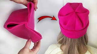 🔥Sew this hat in 5 minutes  Sewing Tips and Tricks [upl. by Ellessig]