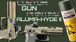 Custom Gun Painting With Brownells Alumahyde [upl. by Aivatnwahs]