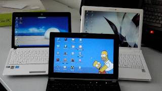 Bootrace ASUS Eee PC 1101HA vs Samsung NC20 vs ASUS Eee PC S101 plus HibernateRace [upl. by Anneehs]