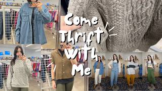 Thrift With Me For Fall  Fall Finds and TryOn [upl. by Yreme]