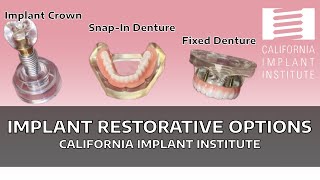 Restorative Options Once You Have Dental Implants 2024 [upl. by Ogir]