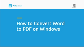 How to Convert Word to PDF on Windows [upl. by Capriola]