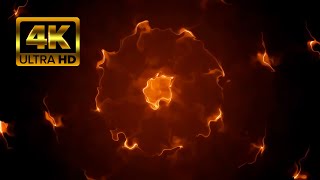 1 Hour  Magical Fire Circle Screensaver  4K Ultra HD  Background VJ Loop [upl. by Otte]