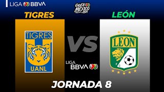 Resumen y Goles  Tigres vs León  Liga BBVA MX  Apertura 2021  Jornada 8 [upl. by Ynaffyt180]