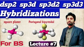 Hybridization  dsp2 Hybridization  sp3d hybridization  sp3d2 Hybridization  sp3d3 Hybridization [upl. by Annol156]