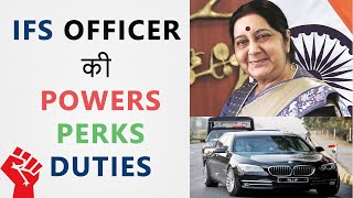 IFS Officer  Indian Foreign Service  Powers Duties Salary  Hindi [upl. by Aliac]