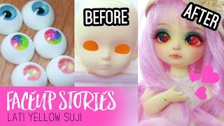 Repainting Dolls  Lati Yellow Suji  Faceup Stories ep52 [upl. by Karalee]