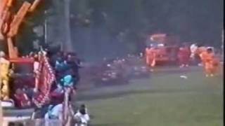 Imola 1989 Gerard Berger Crash LIVE [upl. by Ydderf]