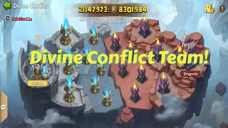 Castle Clash Divine Conflict  All Fights and Builds [upl. by Canty]