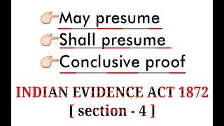 What is May presume  Shall presume and conclusive proof  Difference among them [upl. by Isolda]