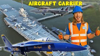 Handyman Hal explores Navy Aircraft Carrier  USS YORKTOWN  Awesome Kids Show [upl. by Fraya]