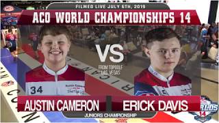 2019 American Cornhole World Championships Juniors  Austin Cameron vs Erick Davis [upl. by Alegnatal]