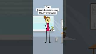 Salaried employees vs hourly employees situations animation funnyvideo gplus comedy [upl. by Akeenahs]