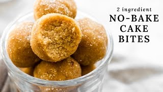 2Ingredient NoBake Cake Bites vegan grainfree fruitsweetened [upl. by Hait]