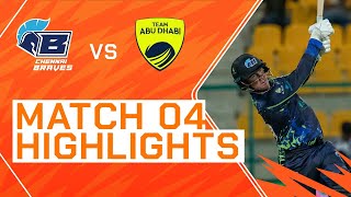 2023 Abu Dhabi T10 Match 4 Highlights Chennai Braves vs Team Abu Dhabi  Season 7 [upl. by Dorlisa]