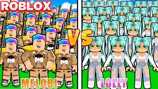 1 JUTA TUBUH MELOBI VS 1 JUTA TUBUH LOLLY SIAPA YANG MENANG DI ROBLOX [upl. by Akirej]