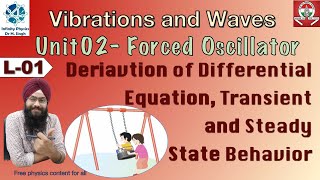 L 1 Forced Oscillator  Differential Equation and its solution for transient and steady state  BSc [upl. by Criswell958]